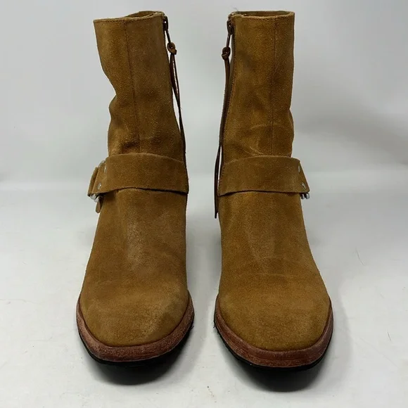 FREE PEOPLE VIENNA ANKLE BOOT CAMEL COLOR SUEDE EU 40 FITS LIKE 8.5 LIKE NEW - Picture 4 of 14
